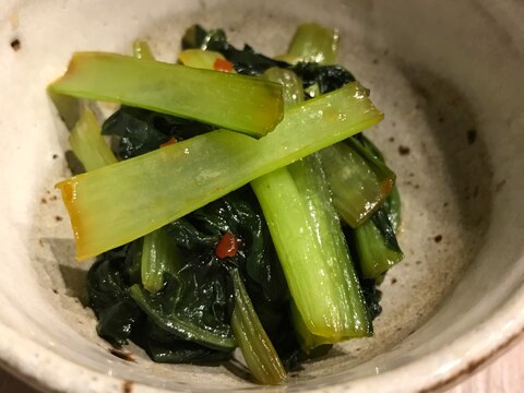 小松菜の豆板醤炒め